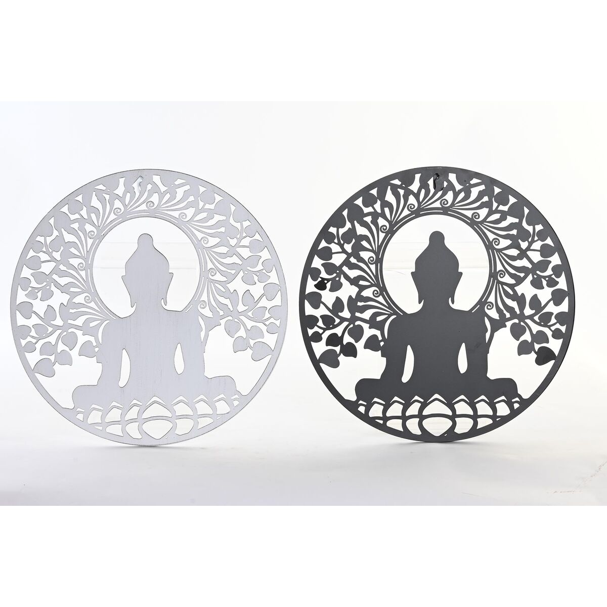 Decoración de Pared DKD Home Decor Metal Buda Oriental (2 Unidades) (40 x 1 x 40 cm) 1 S3039366_0