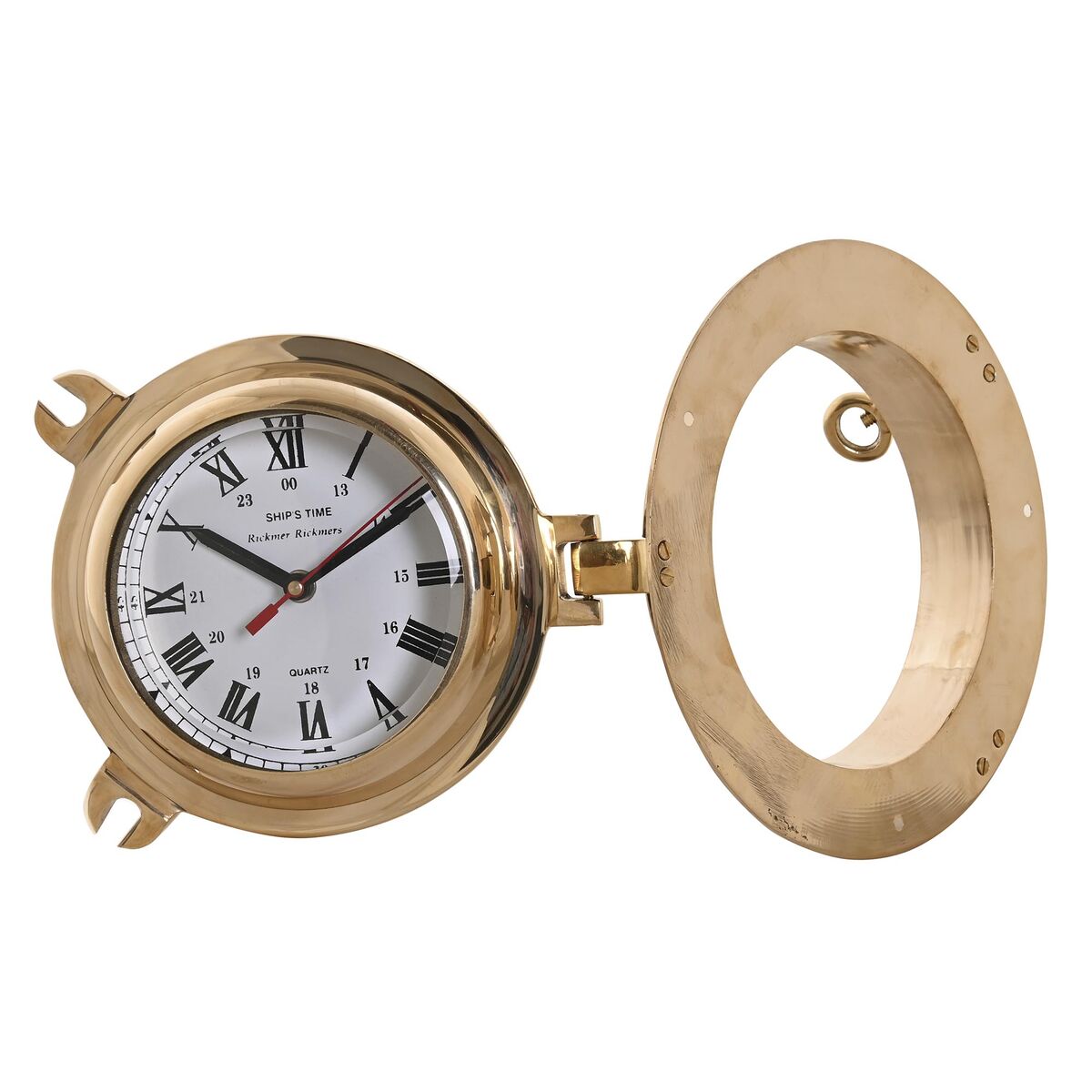 Reloj de Pared DKD Home Decor Cristal Dorado Vintage Latón (23 x 7 x 23 cm) 2 S3039288_1