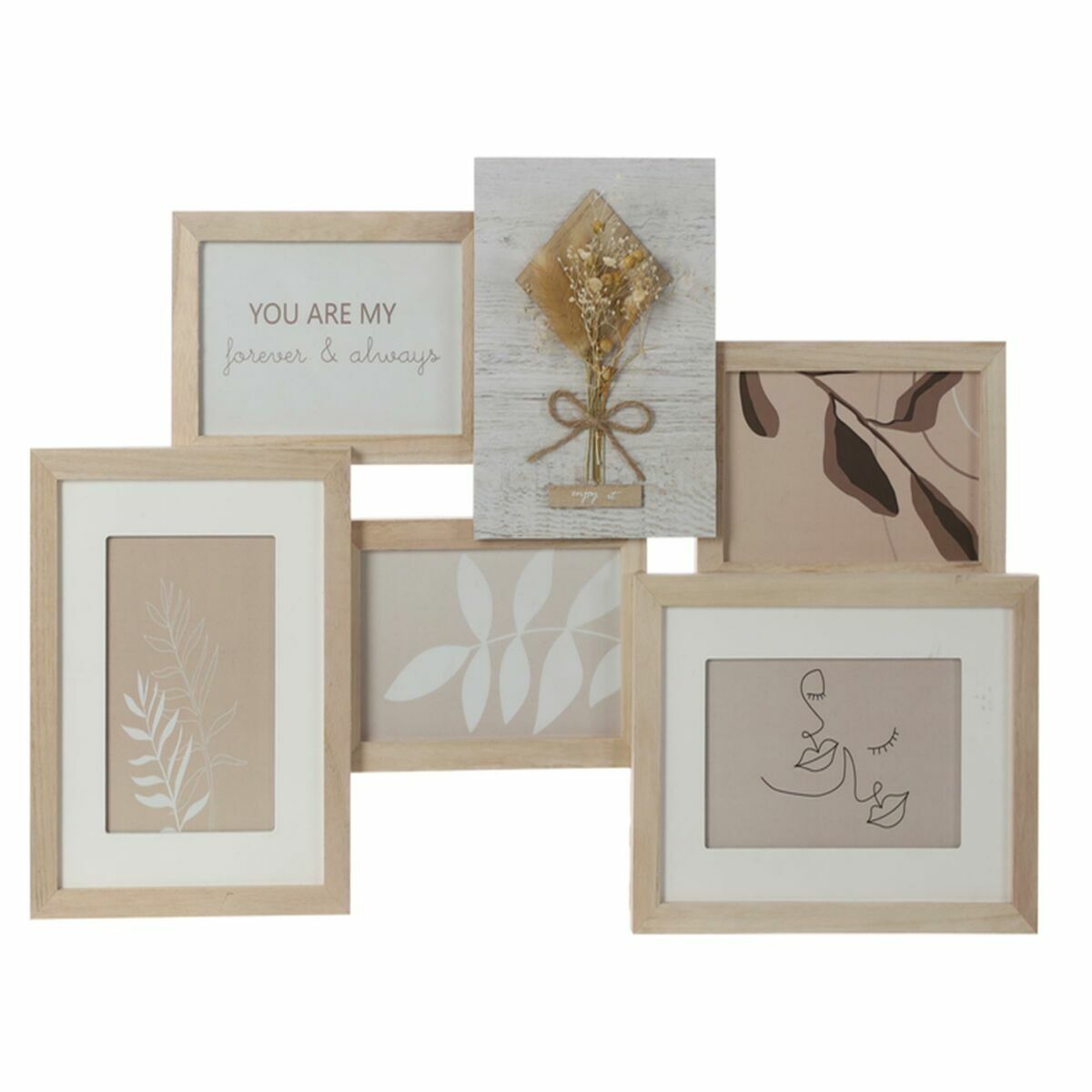 Marco de Fotos DKD Home Decor 54 x 2,4 x 36,7 cm Cristal Natural Shabby Chic 1 S3040840_0
