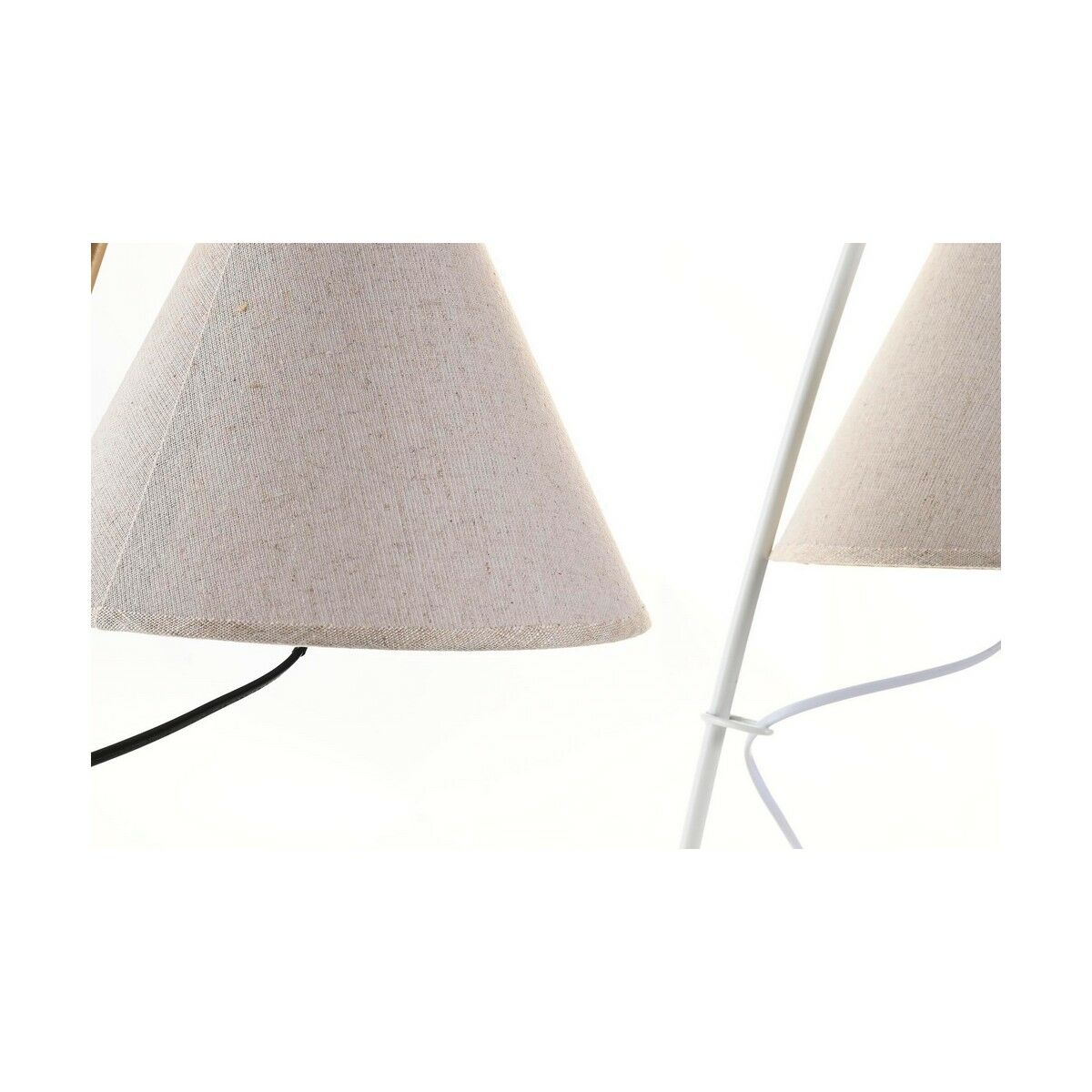 Lámpara de mesa DKD Home Decor Dorado Metal Lino Blanco 50 W Moderno (25 x 31 x 57 cm) (2 Unidades) 3 S3040162_2