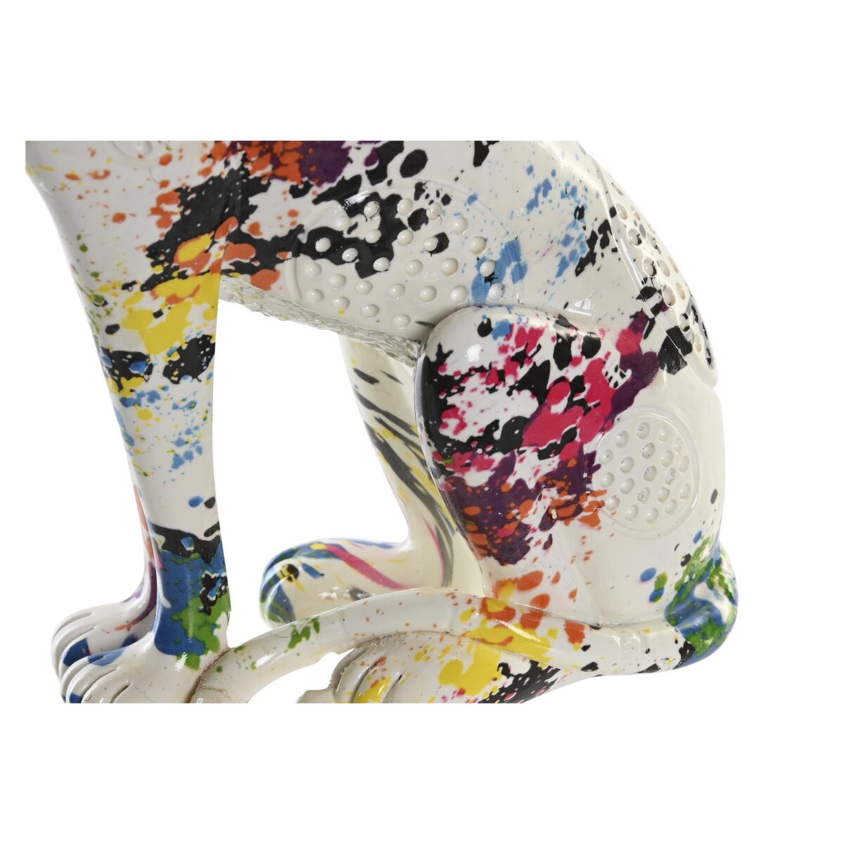 Figura Decorativa DKD Home Decor Blanco Multicolor Leopardo Moderno 16 x 8 x 25 cm 3 S3039556_2