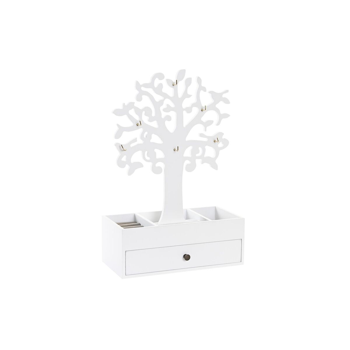 Caja-Joyero DKD Home Decor Blanco Madera MDF (24 x 12 x 36 cm) 1 S3039879_0