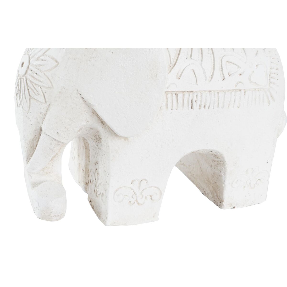 Figura Decorativa DKD Home Decor Acabado envejecido Elefante Blanco Oriental Magnesio (40 x 23 x 56 cm) 2 S3039602_1