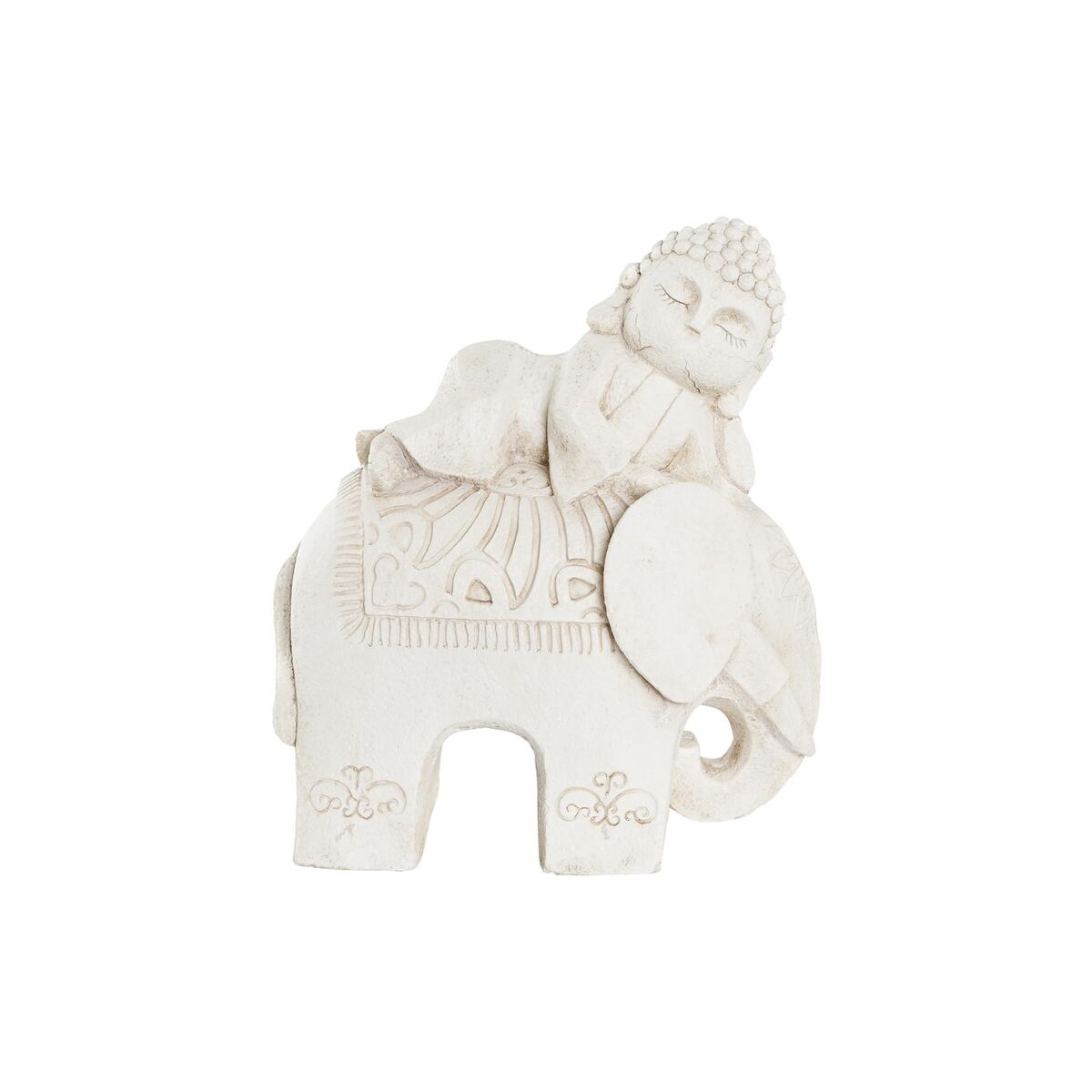 Figura Decorativa DKD Home Decor Acabado envejecido Elefante Blanco Oriental Magnesio (42 x 24 x 46 cm) 1 S3039603_0