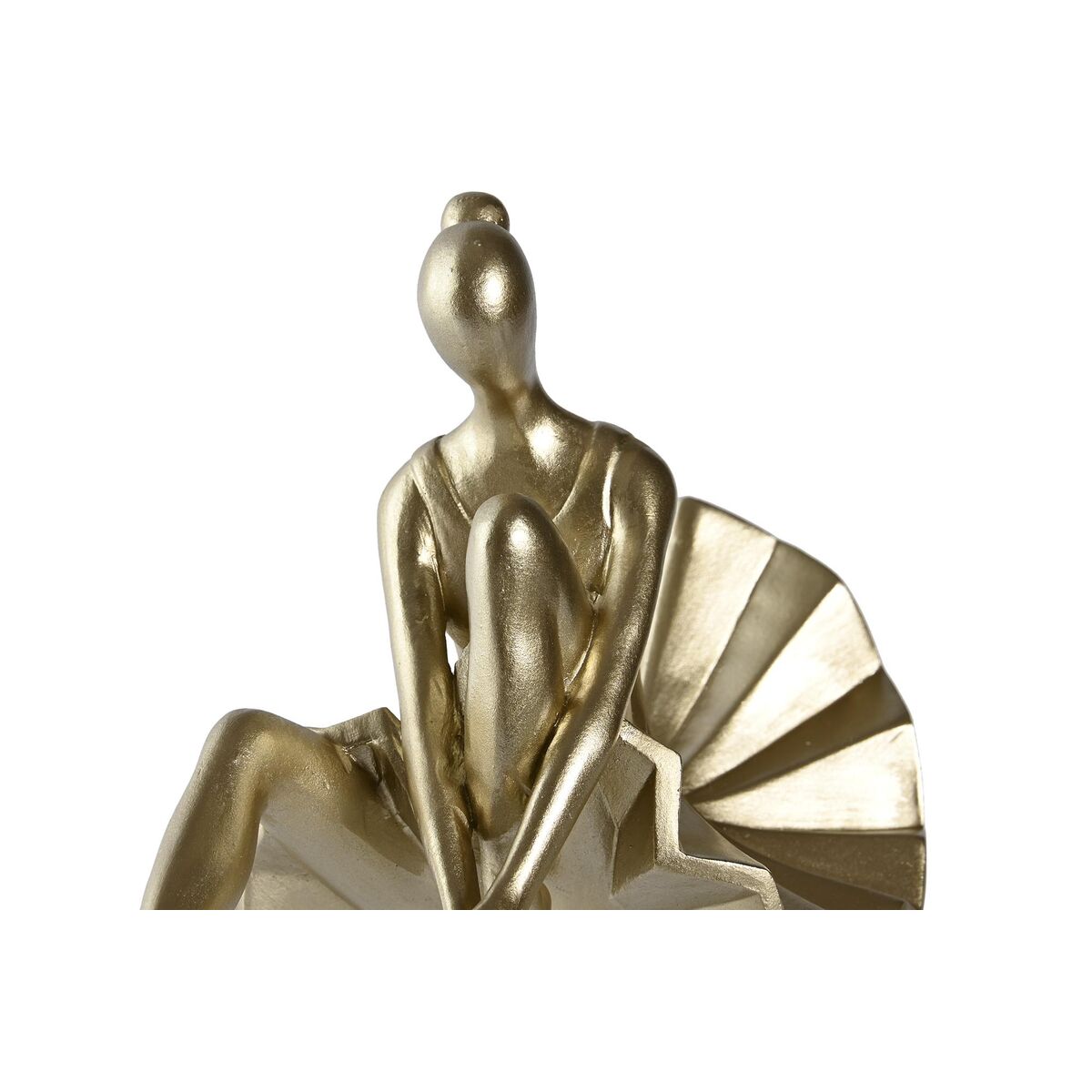 Figura Decorativa DKD Home Decor 17 x 23 x 14,5 cm Dorado Bailarina Ballet (2 Unidades) 2 S3039621_1