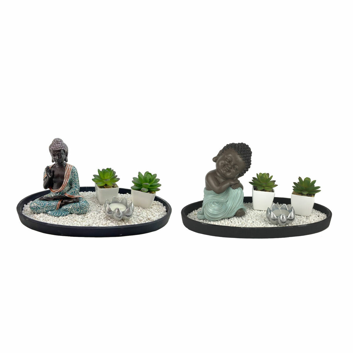 Figura Decorativa DKD Home Decor 32 x 16,5 x 15,5 cm Oriental Jardín (2 Unidades) 1 S3039641_0