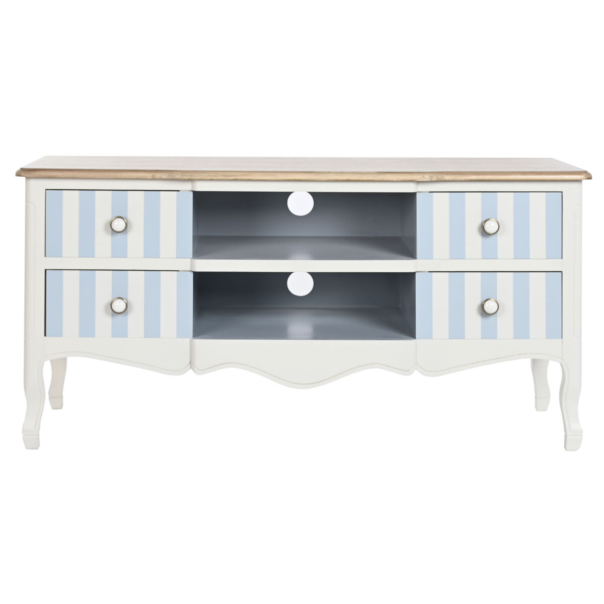 Mueble de TV DKD Home Decor Blanco Azul cielo (120 x 48 x 60 cm) 5 S3042522_4