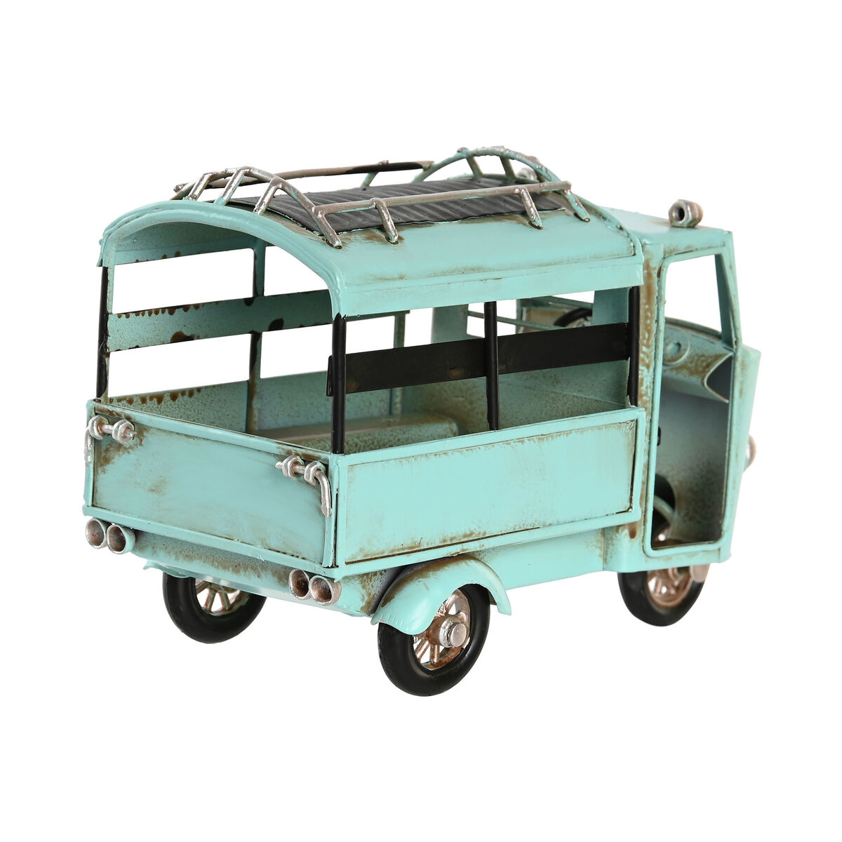 Figura Decorativa DKD Home Decor Rojo Verde Azul cielo Vintage 16 x 7 x 10 cm (3 Unidades) 2 S3044504_1