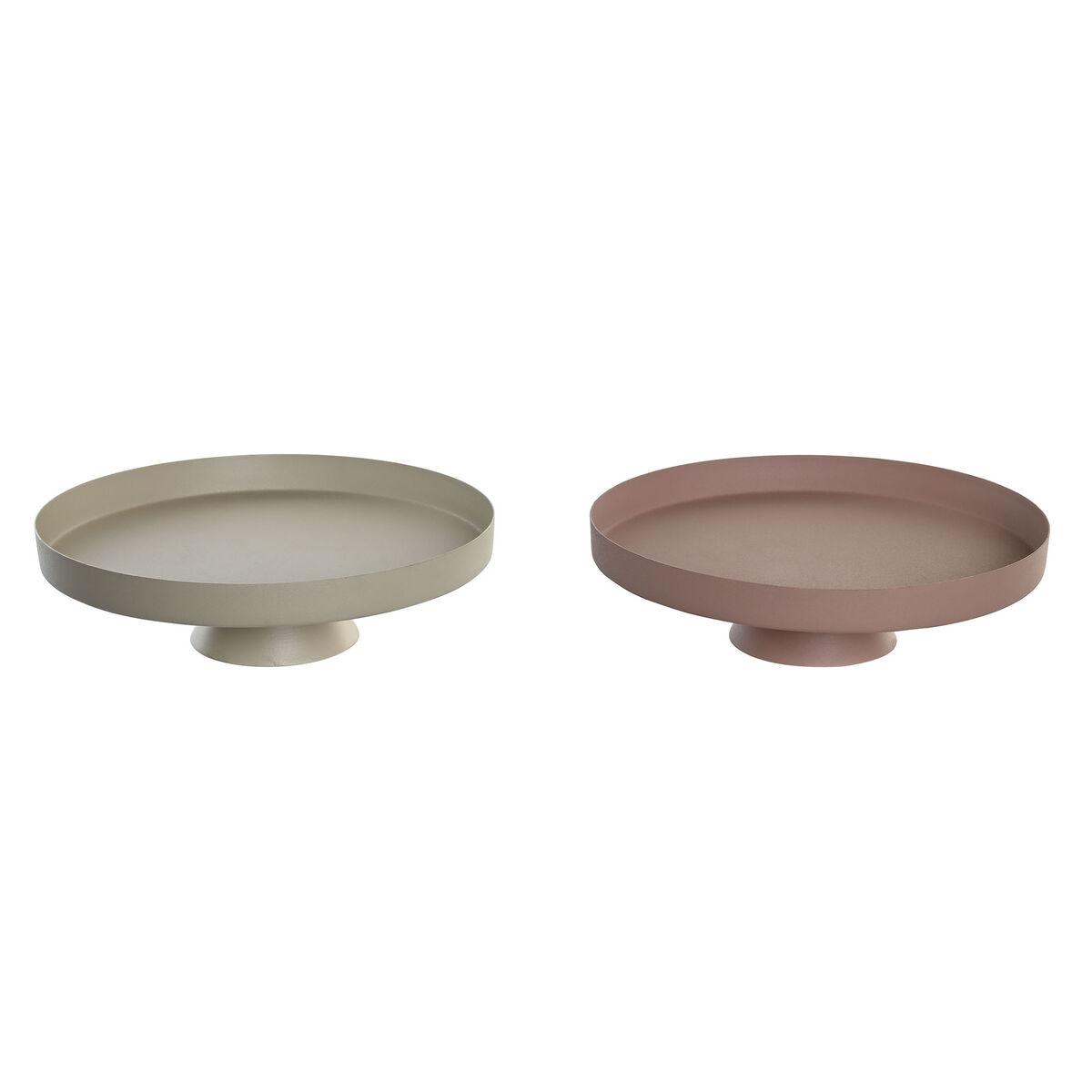 Centro de Mesa DKD Home Decor Beige Rosa Hierro 31 x 31 x 9 cm (2 Unidades) 1 S3042737_0