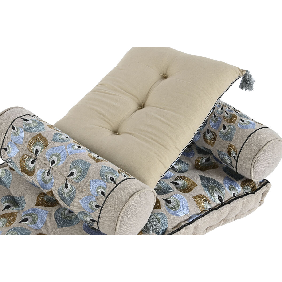 Sillón de jardín DKD Home Decor Azul Beige 90 x 55 x 18 cm 4 S3045067_3