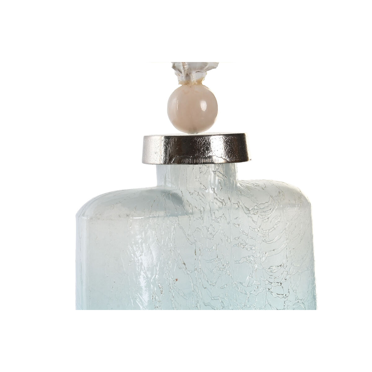 Jarrón DKD Home Decor Azul Aluminio Cristal Concha Mediterráneo 9 x 17 x 43 cm 2 S3043553_1