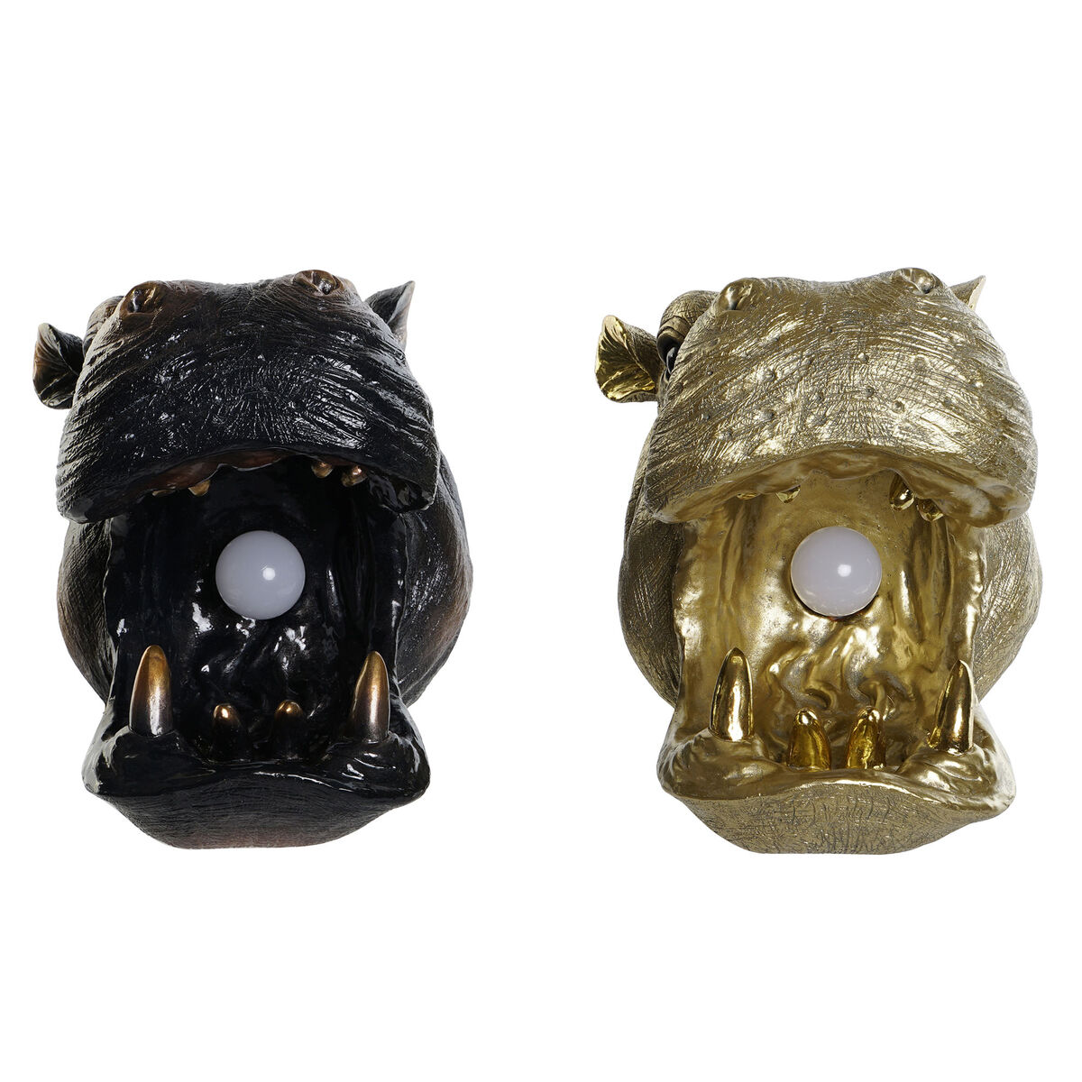 Aplique de Pared DKD Home Decor Cobre Dorado 50 W Colonial Hipopótamo 220 V 35 x 23 x 34 cm (2 Unidades) 2 S3043637_1