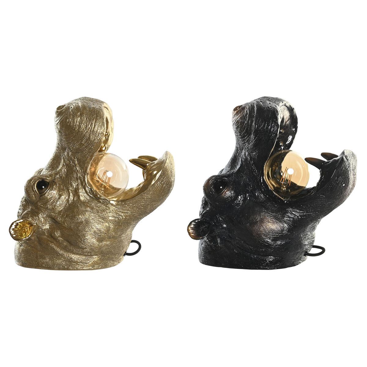 Aplique de Pared DKD Home Decor Cobre Dorado 50 W Colonial Hipopótamo 220 V 35 x 23 x 34 cm (2 Unidades) 5 S3043637_4