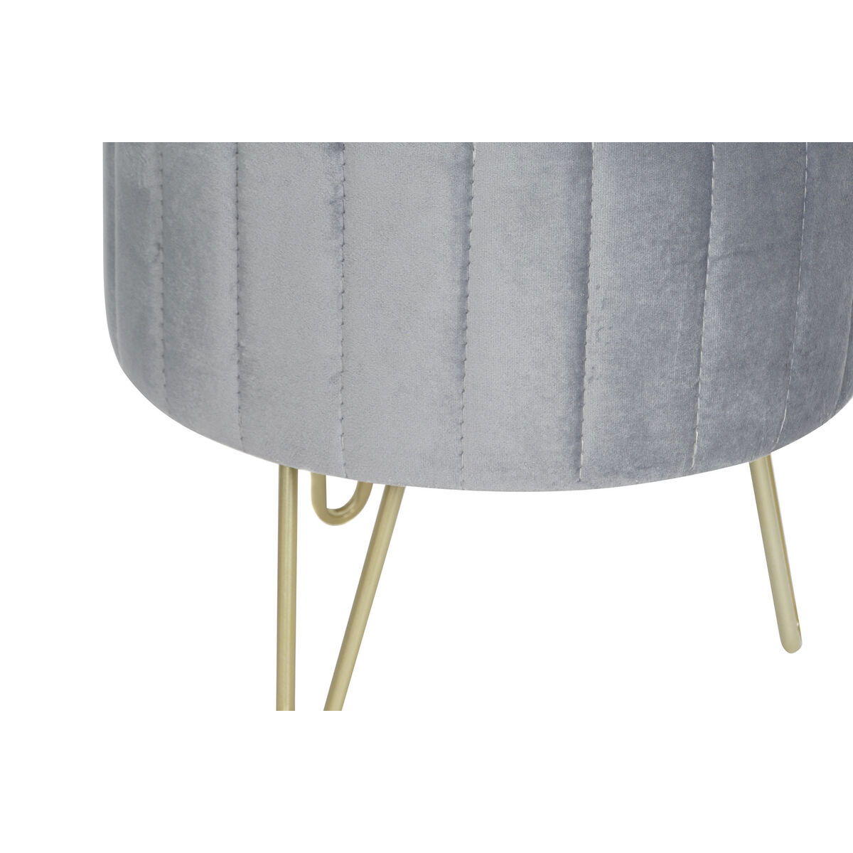 Reposapiés DKD Home Decor 80 x 80 x 45 cm Metal Poliéster Terciopelo 2 S3044370_1