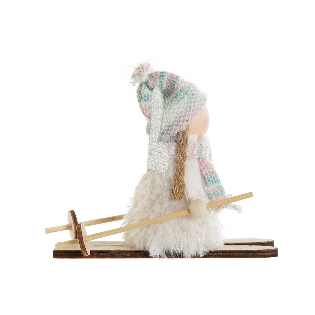 Adorno Navideño DKD Home Decor Blanco Gris Hada 12 x 8 x 10 cm (3 Unidades) 2 S3052167_1