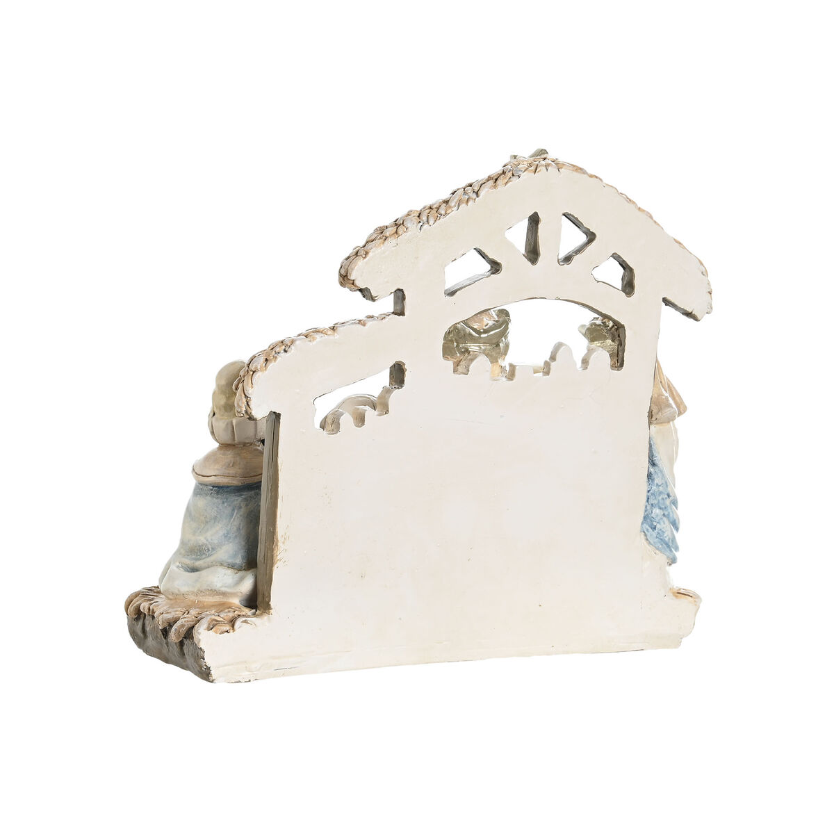 Belén de Navidad DKD Home Decor Azul Blanco Marrón Resina 20 x 7 x 17,5 cm (2 Unidades) 2 S3052343_1