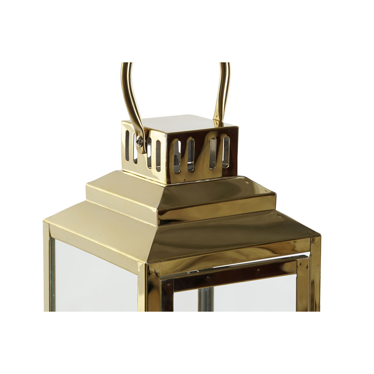 Farol DKD Home Decor Dorado Plateado Aluminio Cristal 14 x 14 x 35 cm (2 Unidades) 6 S3052505_5