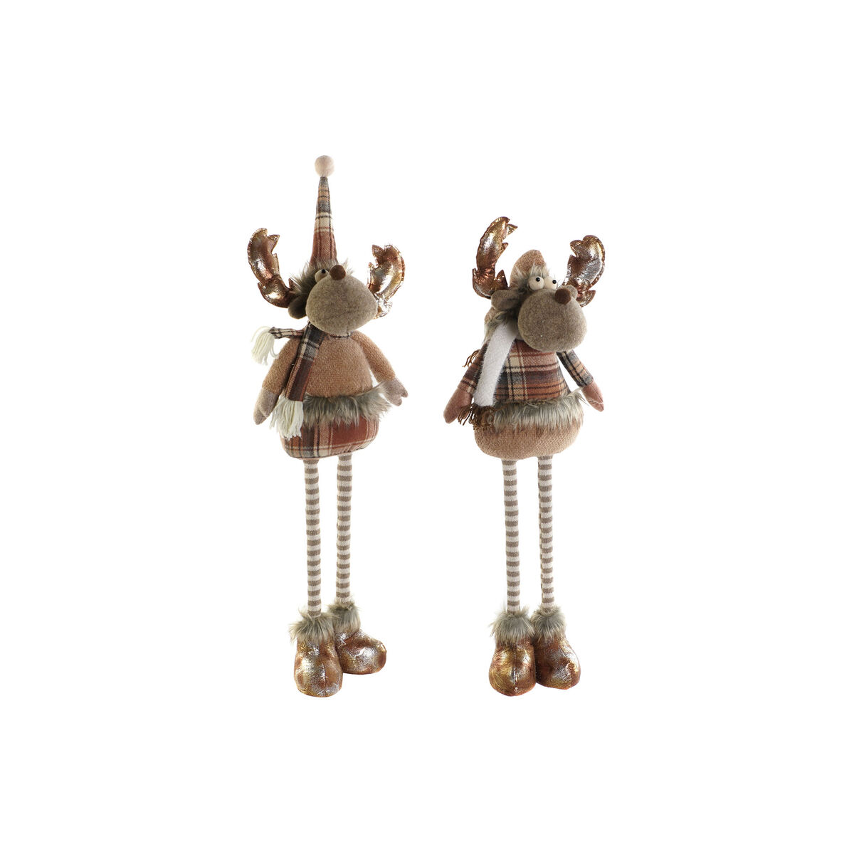Adorno Navideño DKD Home Decor Marrón Reno 18 x 17 x 48 cm (2 Unidades) 2 S3052019_1