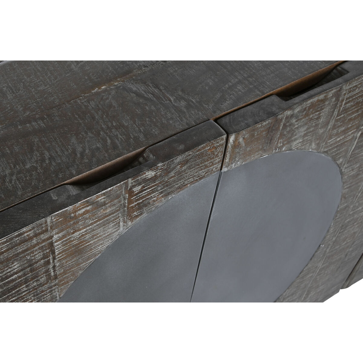 Aparador DKD Home Decor Marrón oscuro Gris oscuro Metal Madera de mango 180 x 40 x 80 cm 5 S3052676_4