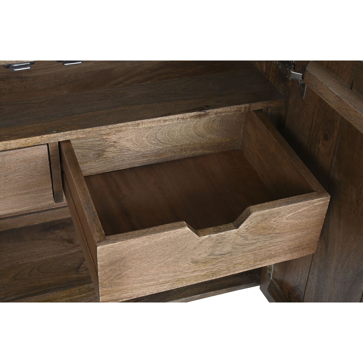 Aparador DKD Home Decor Marrón oscuro Gris oscuro Metal Madera de mango 180 x 40 x 80 cm 3 S3052676_2
