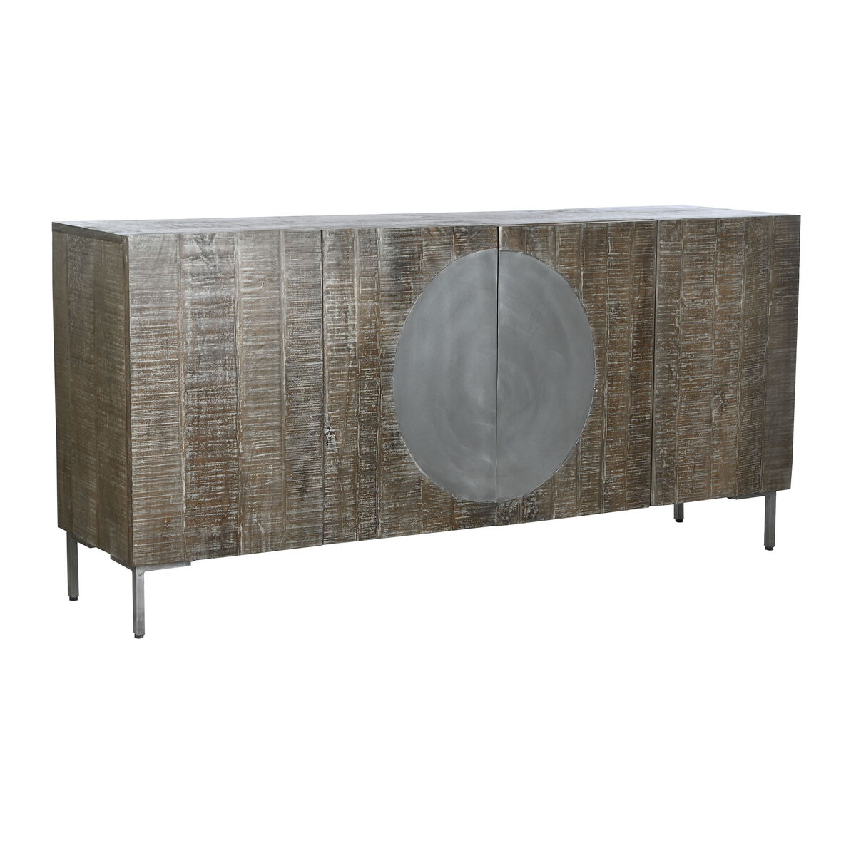 Aparador DKD Home Decor Marrón oscuro Gris oscuro Metal Madera de mango 180 x 40 x 80 cm 1 S3052676_0