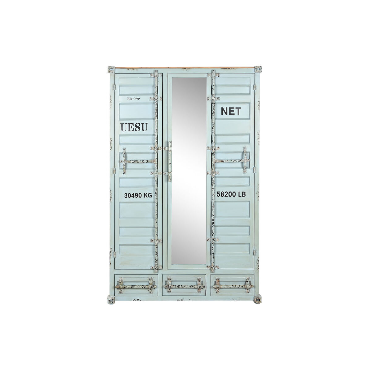 Armario Home ESPRIT Turquesa Azul cielo 112 x 46 x 174 cm 3 S3054279_2