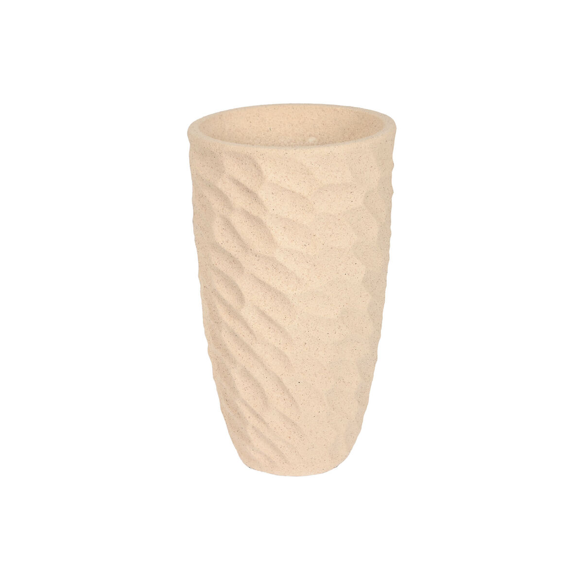 Macetero Home ESPRIT Beige Fibra de Vidrio Escandinavo 36,5 x 36,5 x 63 cm 1 S3053666_0