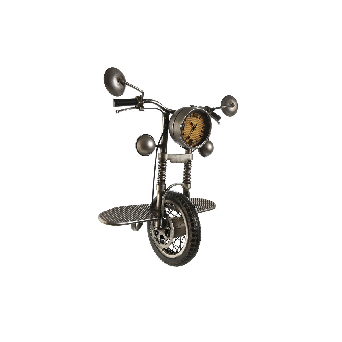 Reloj de Pared Home ESPRIT Negro Plateado Metal 60 x 30 x 78 cm 4 S3054209_3