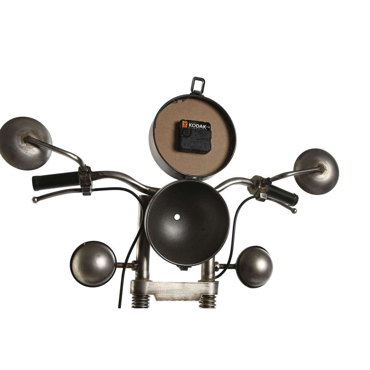 Reloj de Pared Home ESPRIT Negro Plateado Metal 60 x 30 x 78 cm 5 S3054209_4