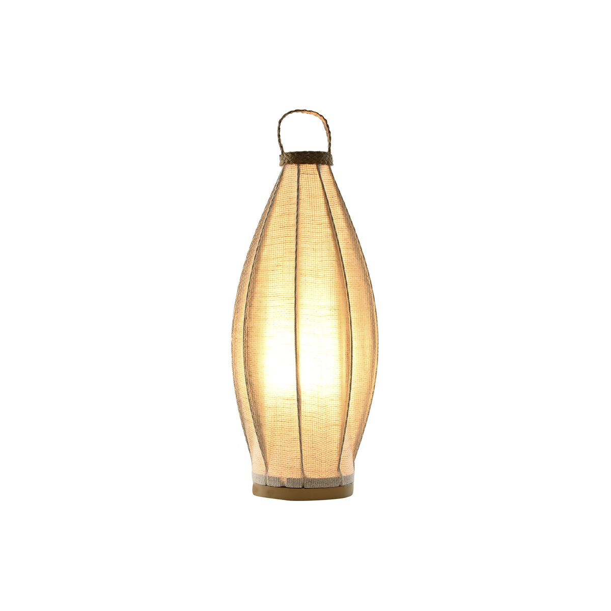 Lámpara de mesa Home ESPRIT Marrón Lino Metal Cuerda 25 x 25 x 60 cm 5 S3055132_4