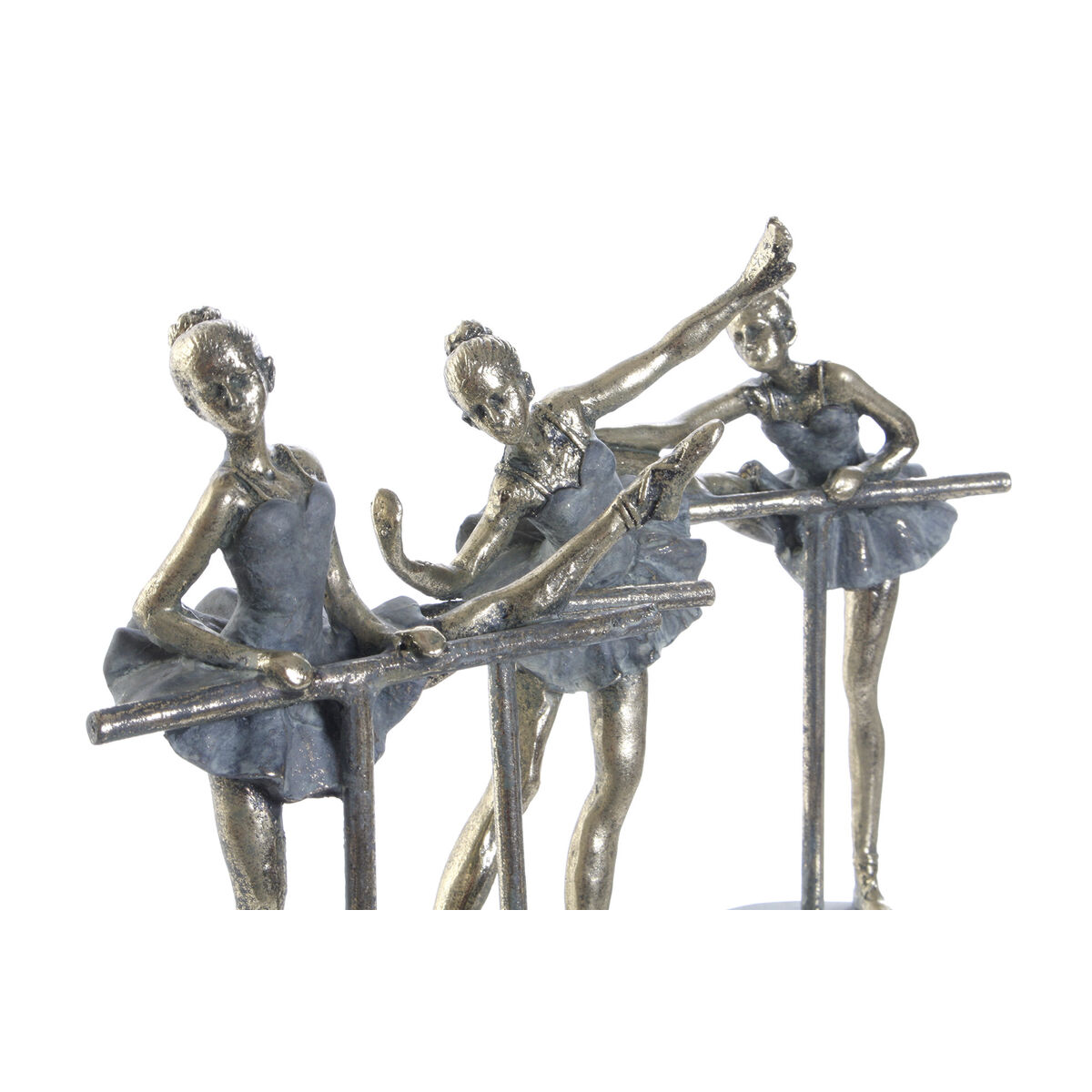 Figura Decorativa Home ESPRIT Gris Dorado Bailarina Ballet 14 x 8 x 20 cm (3 Unidades) 2 S3054136_1