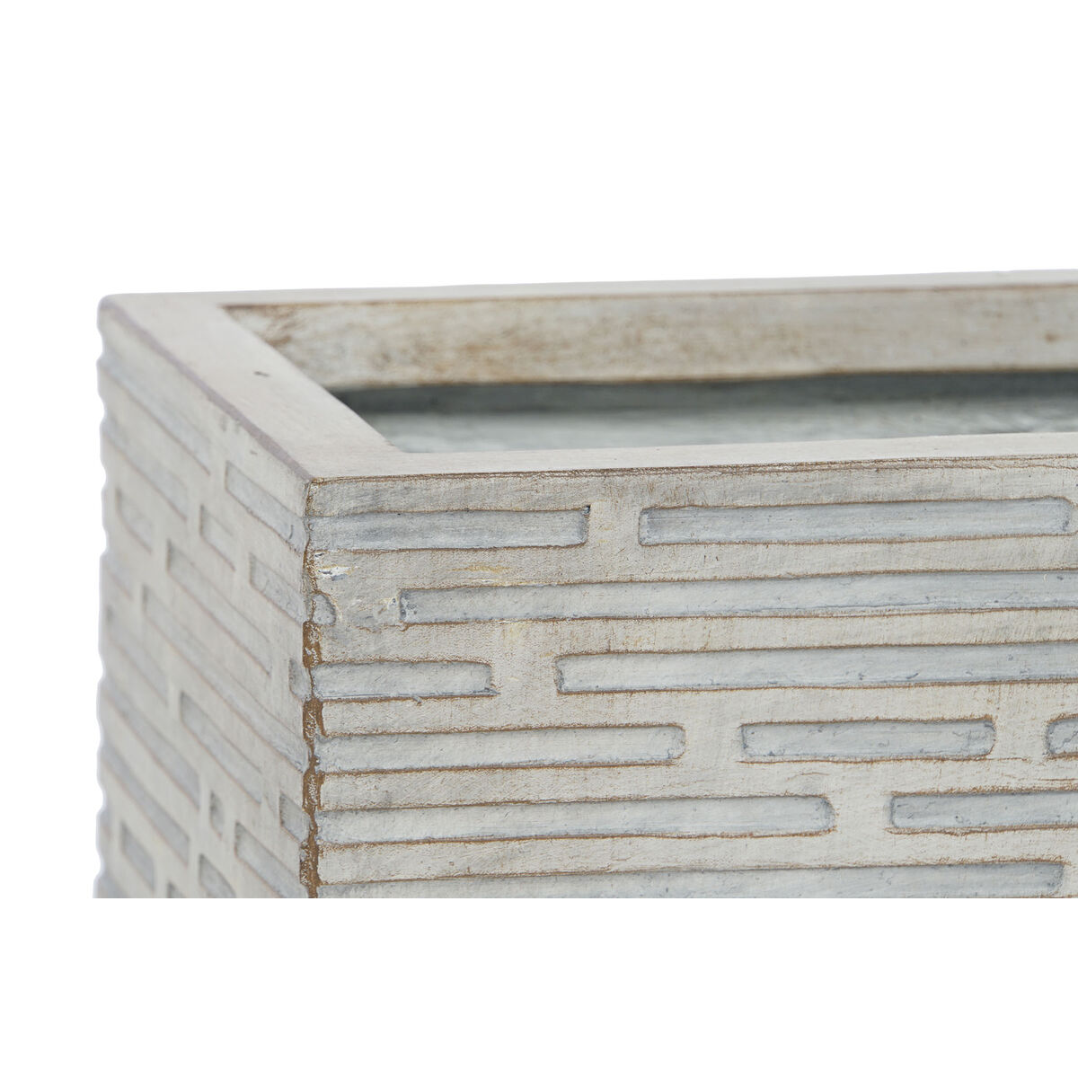 Jardinera Home ESPRIT Beige Fibra de Vidrio Magnesio 74,5 x 37,5 x 37,5 cm 4 S3054521_3