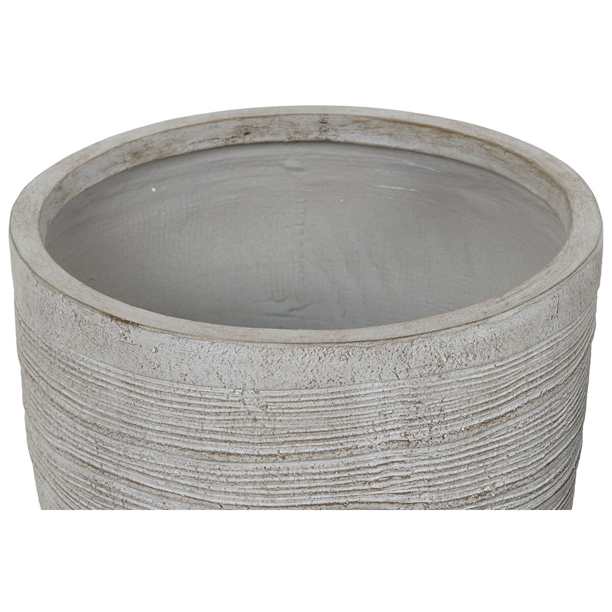 Set de Maceteros Home ESPRIT Beige Fibra de Vidrio Magnesio 45 x 45 x 43 cm (3 Unidades) 2 S3054524_1