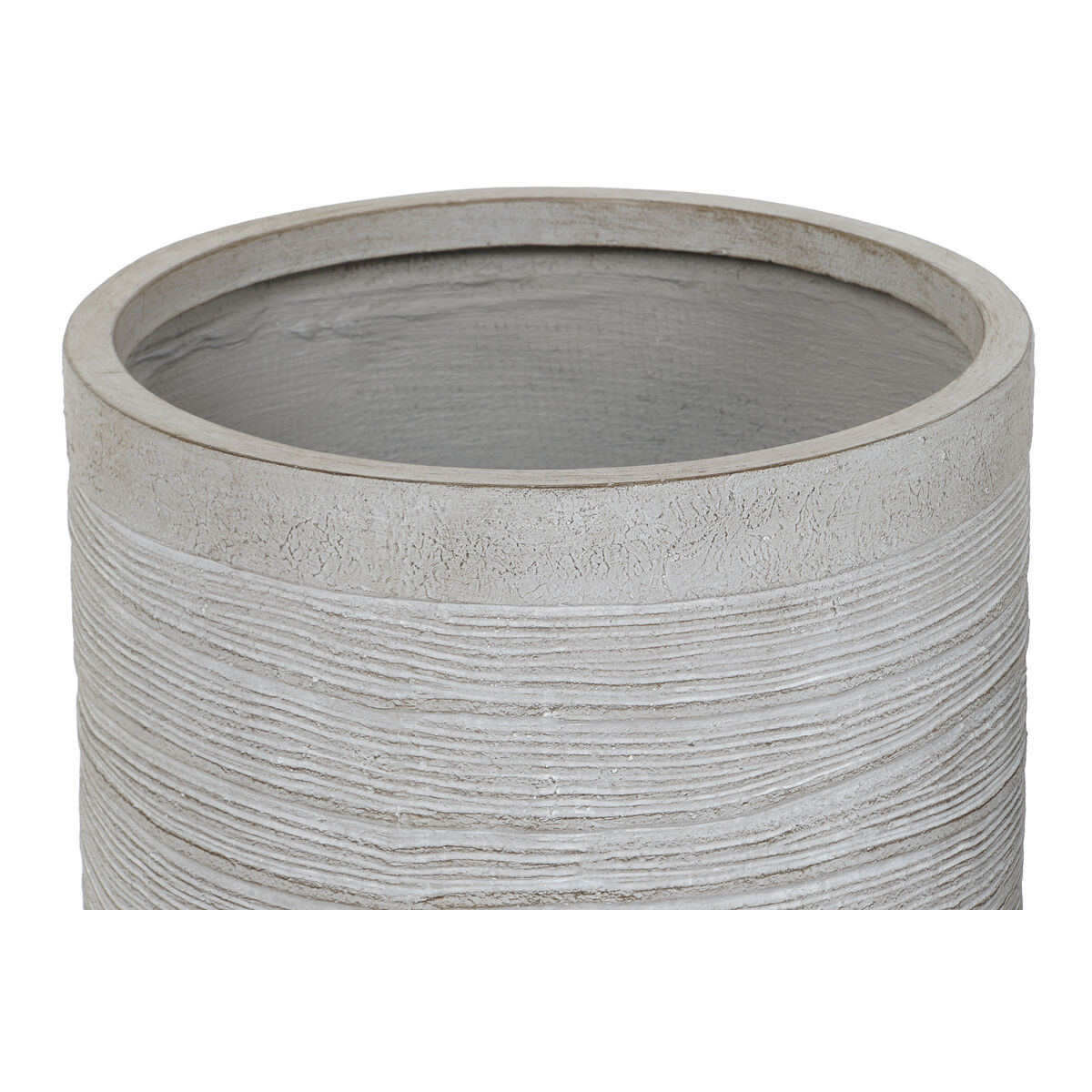 Set de Maceteros Home ESPRIT Beige Fibra de Vidrio Magnesio 44,5 x 44,5 x 44 cm (3 Unidades) 2 S3054525_1