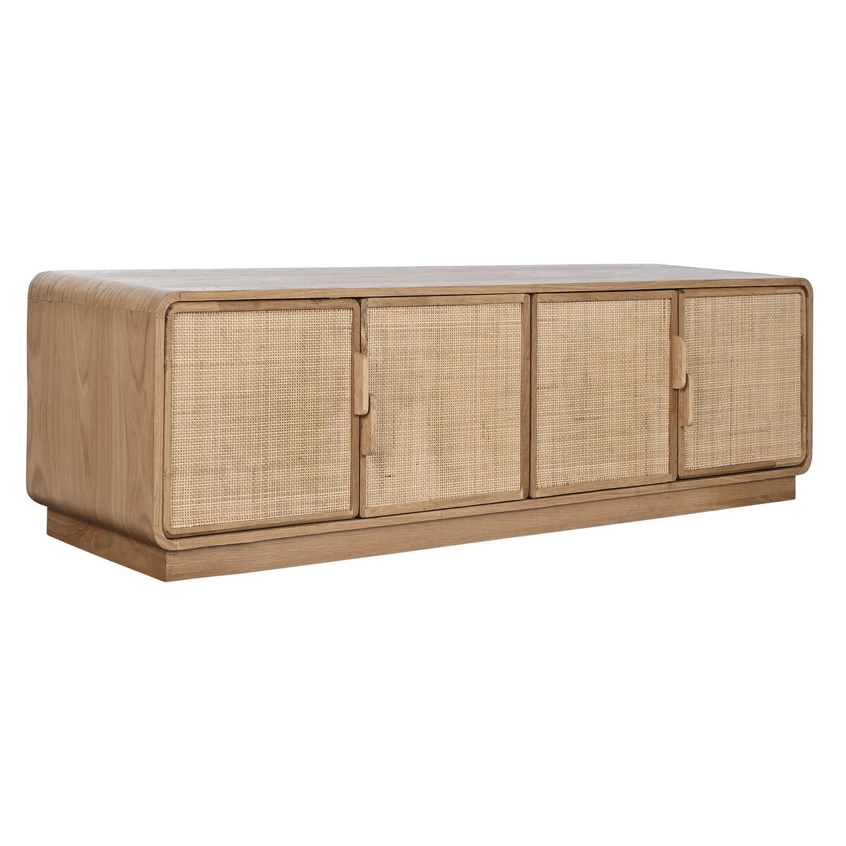 Mueble de TV Home ESPRIT Natural Ratán Roble 157 x 40 x 46 cm 1 S3056648_0