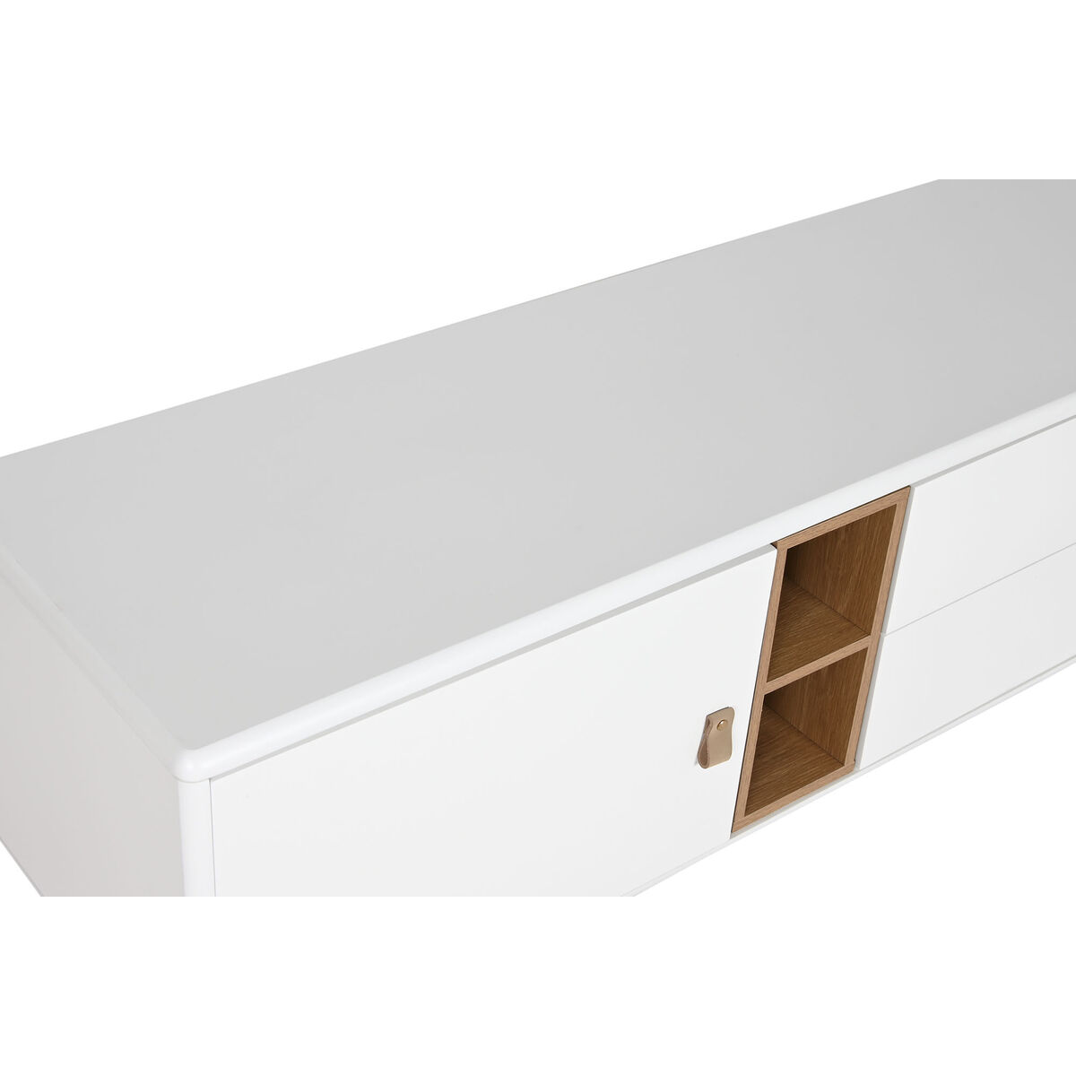 Mueble de TV Home ESPRIT Blanco Natural Polipropileno Madera MDF 140 x 40 x 55 cm 4 S3056993_3
