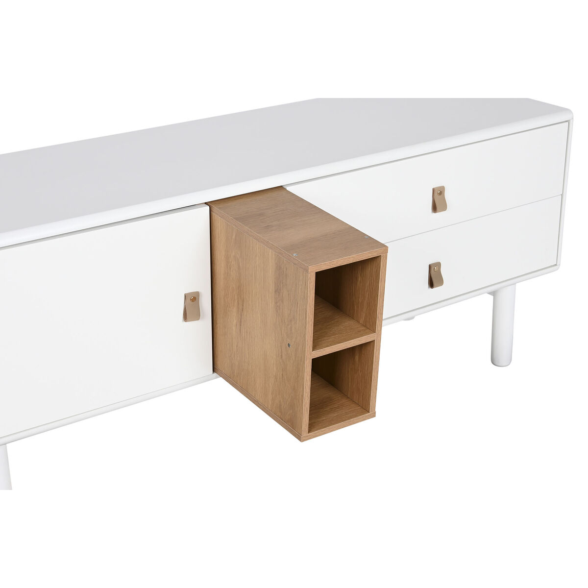 Mueble de TV Home ESPRIT Blanco Natural Polipropileno Madera MDF 140 x 40 x 55 cm 6 S3056993_5