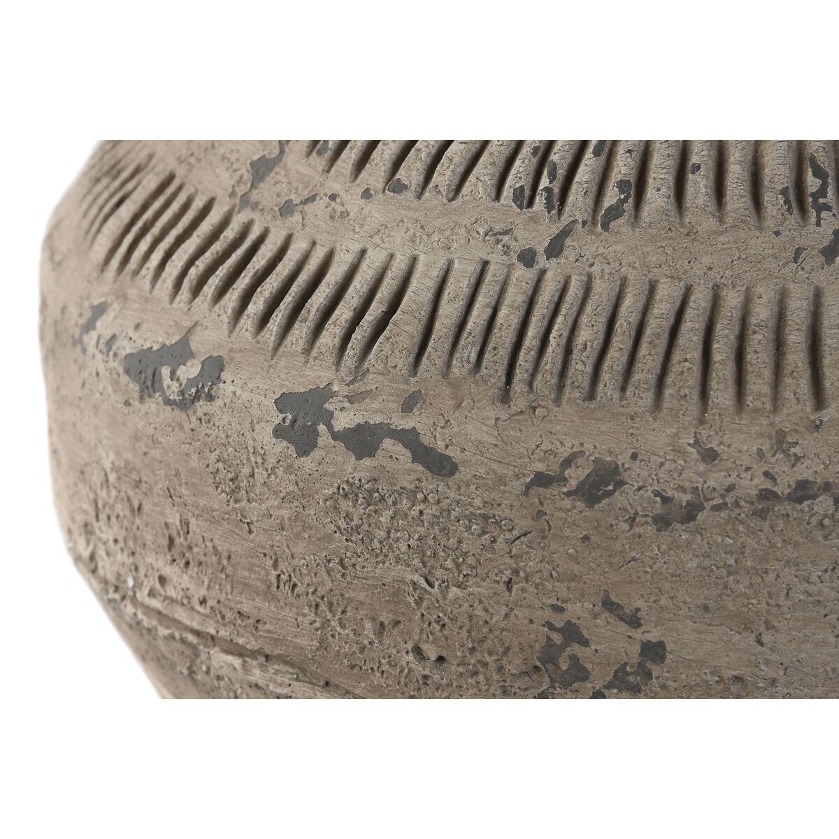 Jarrón Home ESPRIT Negro Beige Metal Magnesio 28 x 28 x 47 cm 3 S3056668_2