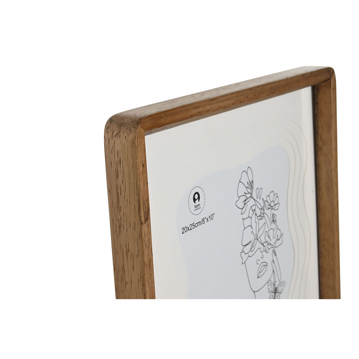 Marco de Fotos Home ESPRIT Blanco Marrón Cristal Acacia Escandinavo 27 x 2,8 x 32 cm 2 S3055807_1