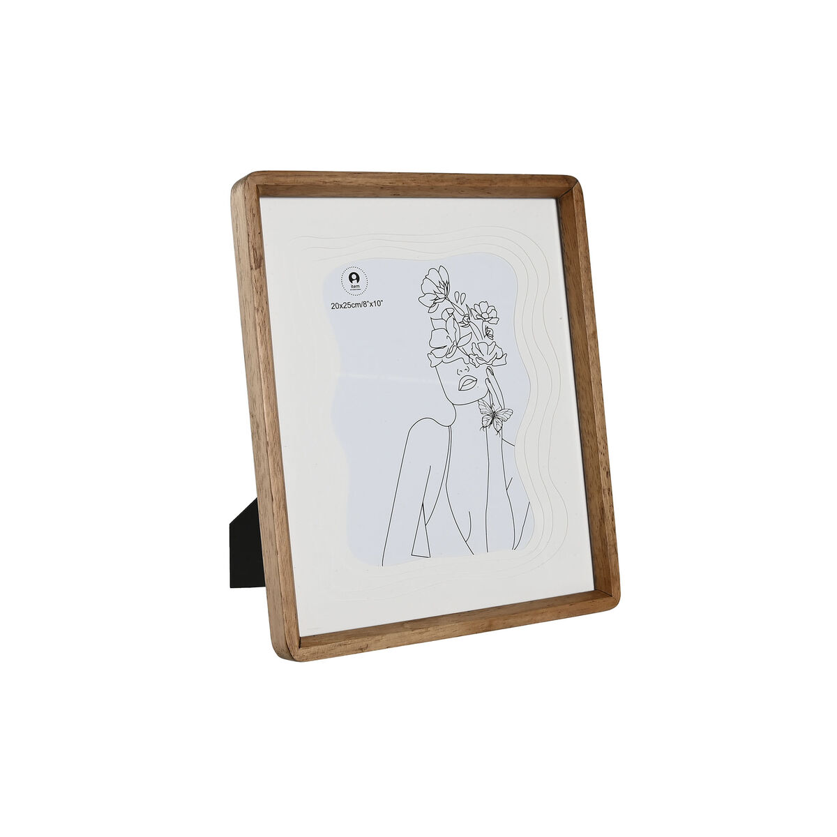 Marco de Fotos Home ESPRIT Blanco Marrón Cristal Acacia Escandinavo 27 x 2,8 x 32 cm 1 S3055807_0
