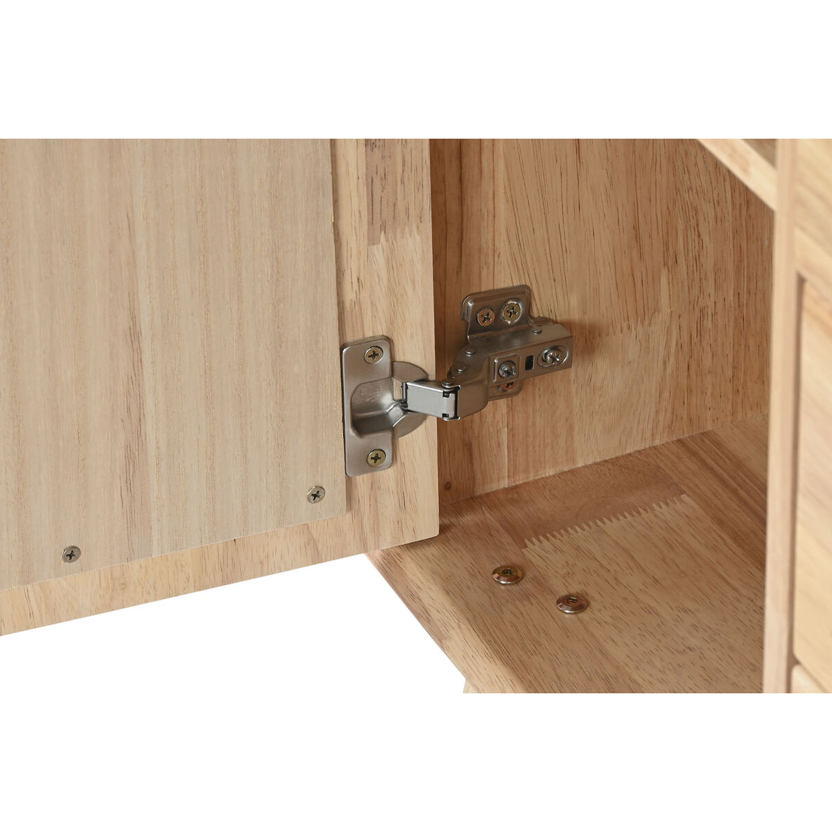 Aparador Home ESPRIT Natural Metal Ratán Madera de caucho 73,5 x 35 x 78 cm 6 S3054679_5