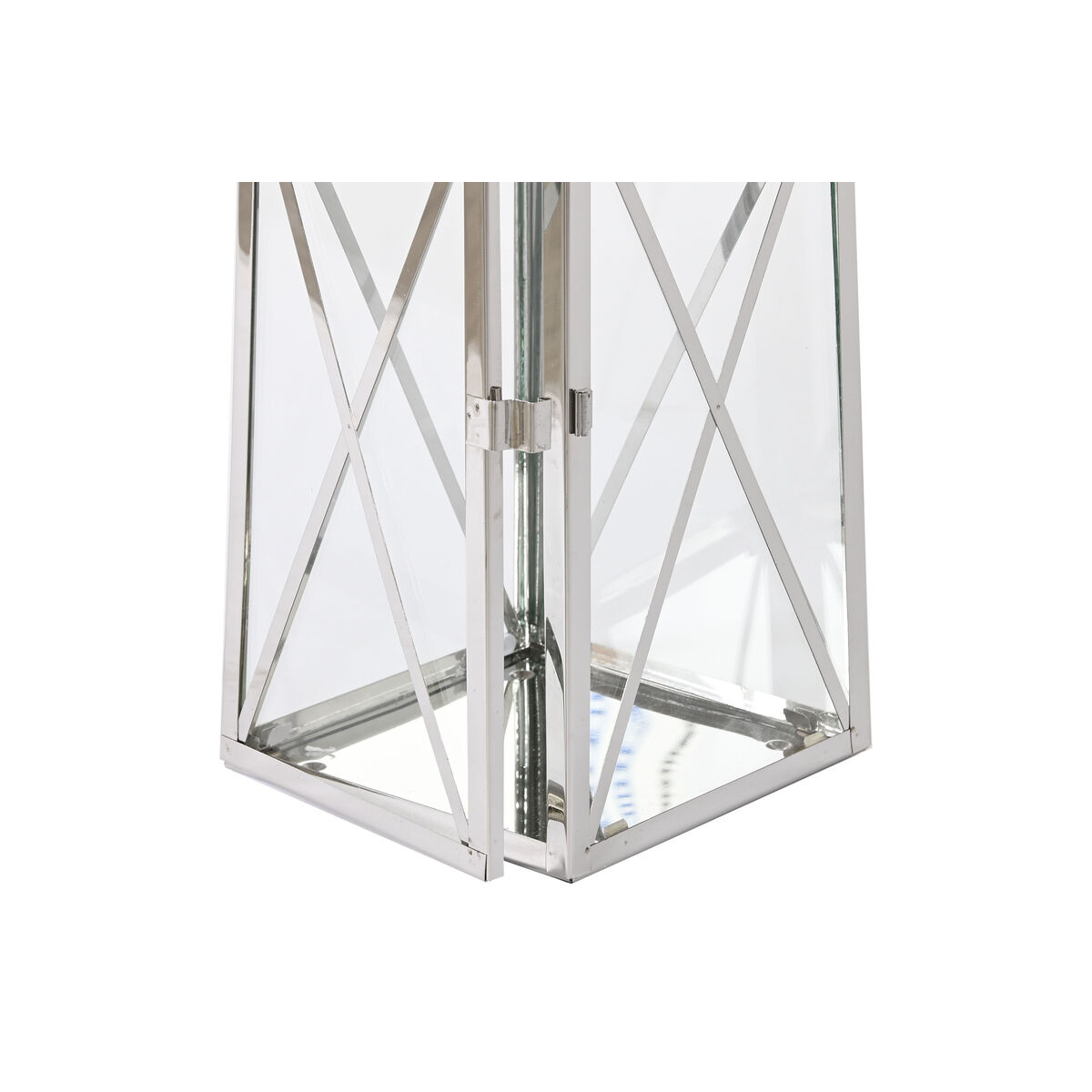 Farol Home ESPRIT Plateado Cristal Acero Cromado 20 x 20 x 48 cm (3 Piezas) 3 S3055741_2