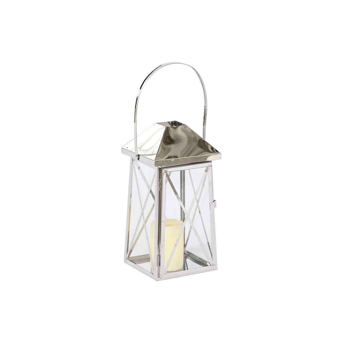 Farol Home ESPRIT Plateado Cristal Acero Cromado 20 x 20 x 48 cm (3 Piezas) 4 S3055741_3
