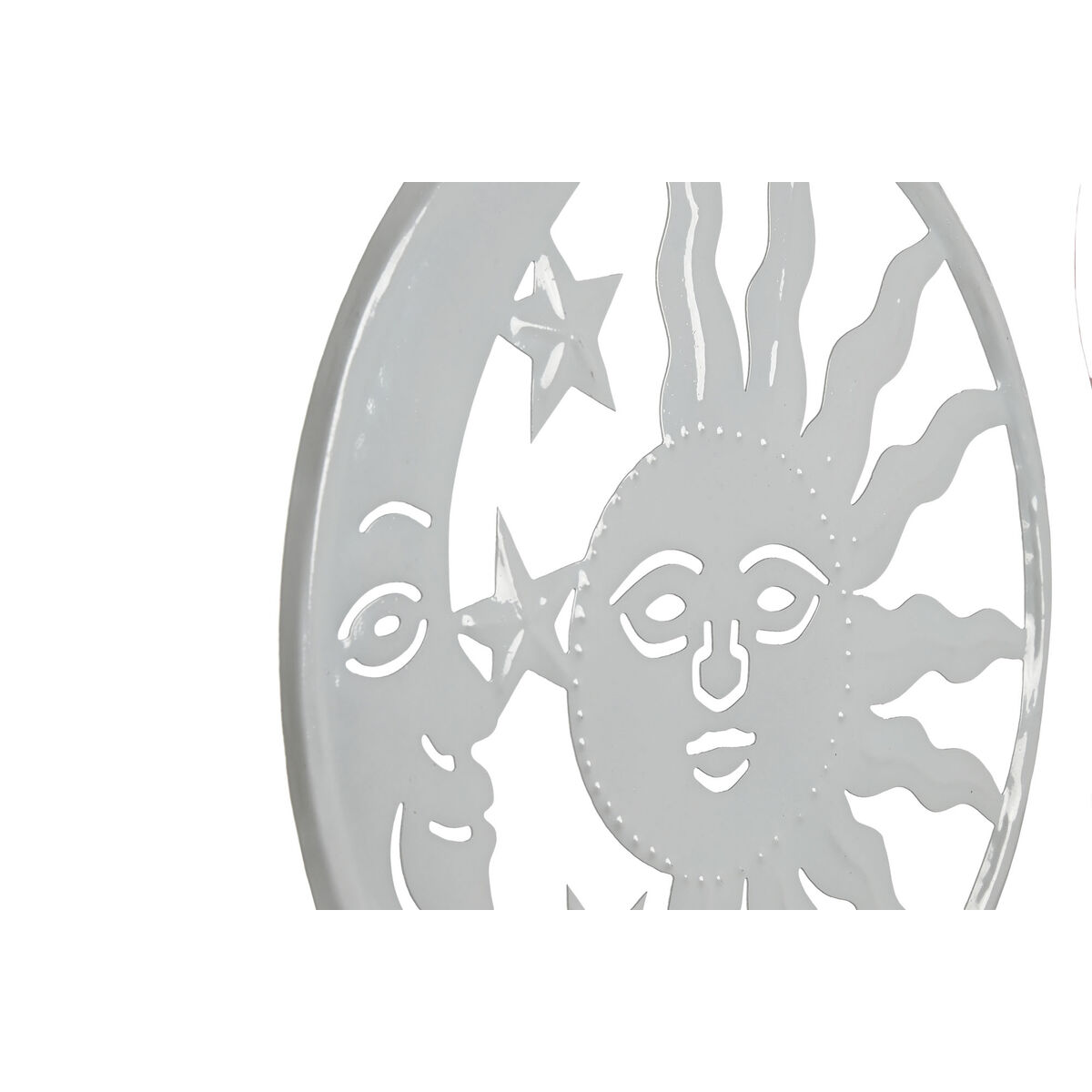 Decoración Colgante Home ESPRIT Azul Blanco Gris Rosa Hierro Luna Sol 33 x 1 x 77 cm (4 Unidades) 2 S3057659_1