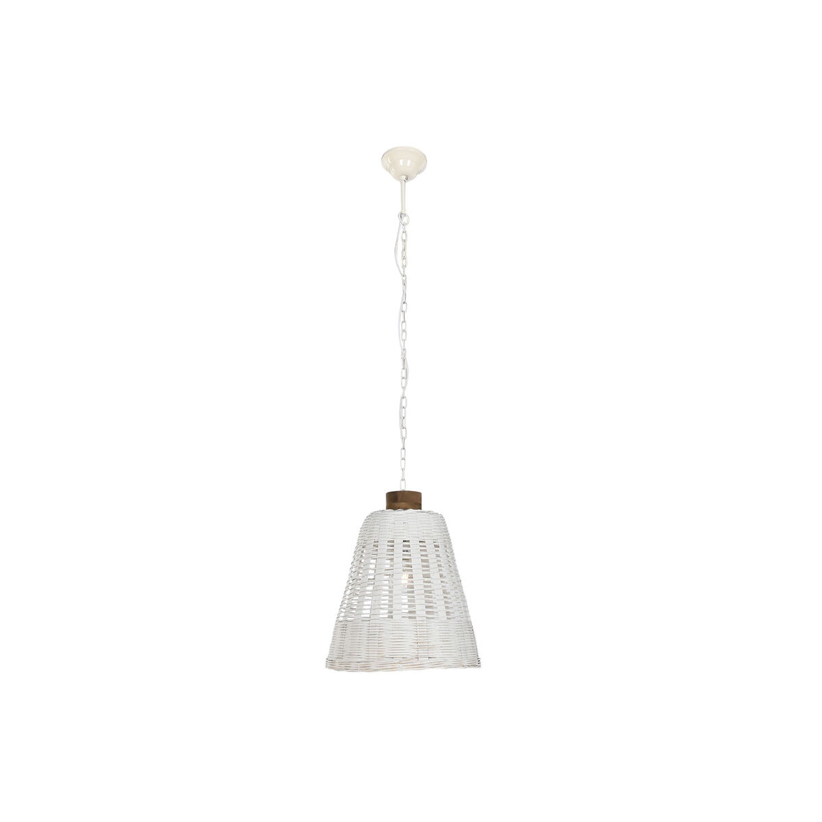 Lámpara de Techo Home ESPRIT Blanco Bambú Madera de mango 50 W 48 x 48 x 57 cm 1 S3056466_0