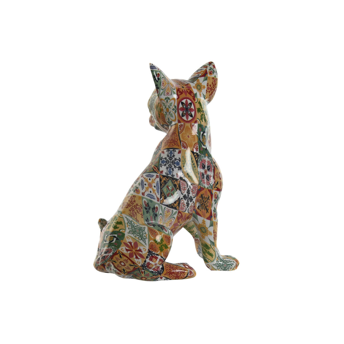 Figura Decorativa Home ESPRIT Multicolor Perro Mediterráneo 12 x 10 x 16 cm (2 Unidades) 3 S3054794_2