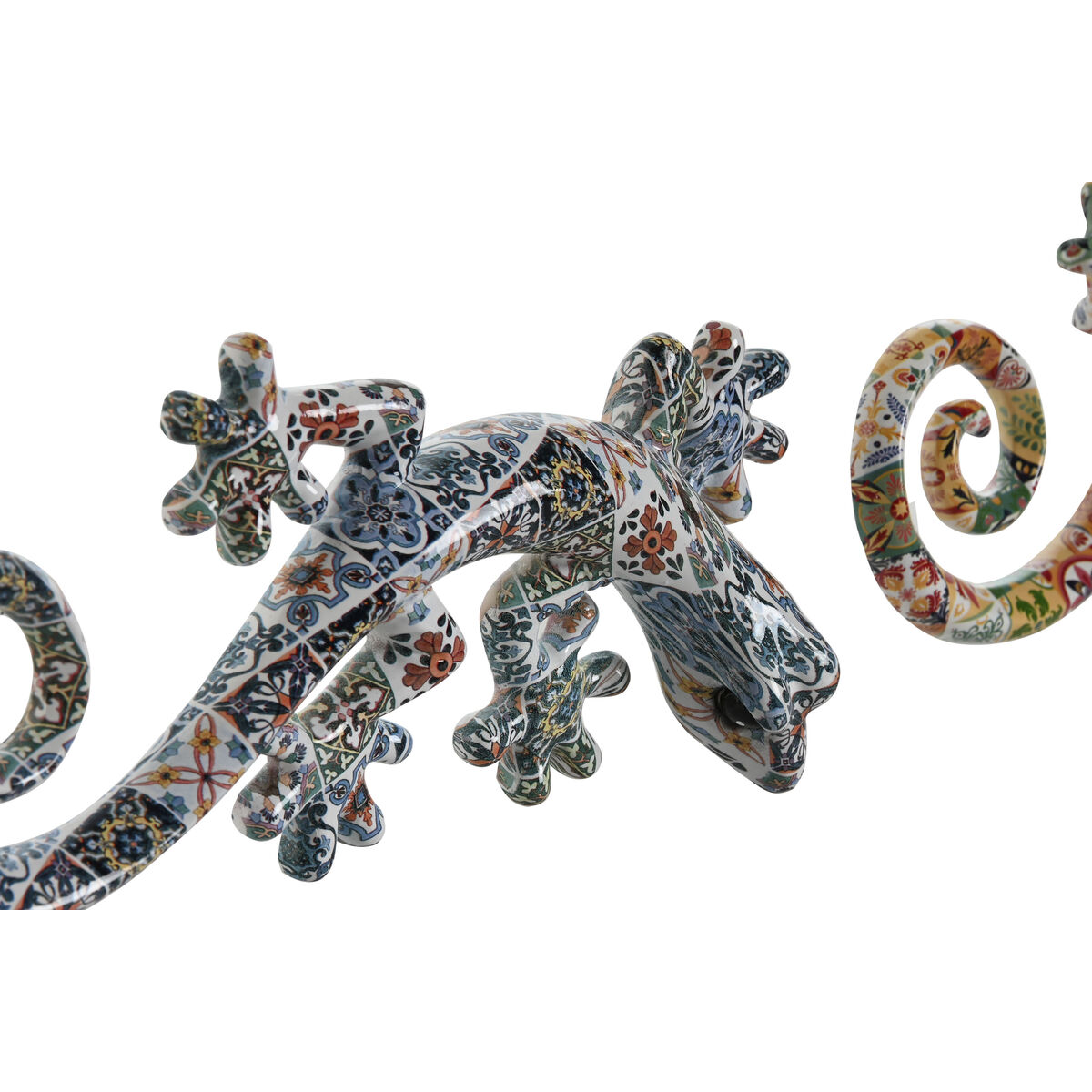 Decoración de Pared Home ESPRIT Multicolor Lagarto Mediterráneo 10 x 4 x 22 cm (2 Unidades) 2 S3054801_1