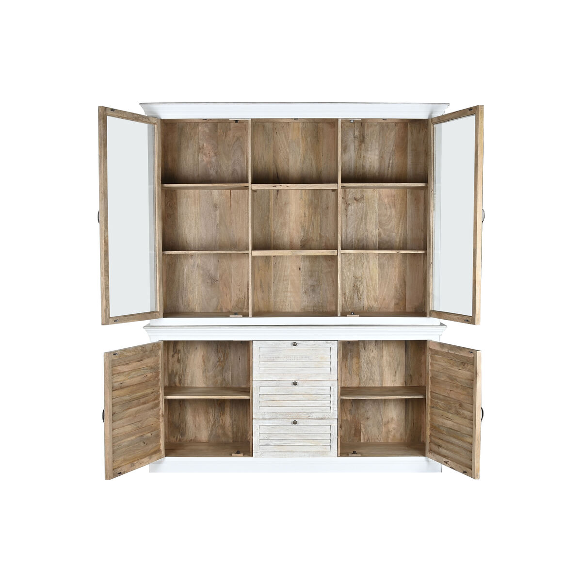 Vitrina Home ESPRIT Cristal Madera de mango 180 x 45 x 220 cm 9 S3056477_8