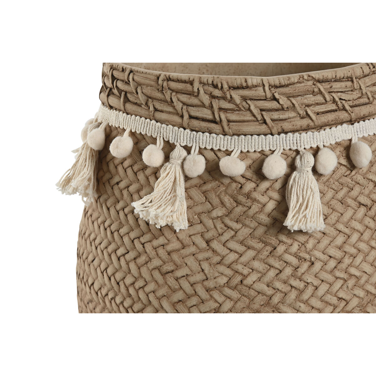 Set de Maceteros Home ESPRIT Marrón claro Cemento Tropical 30 x 29 x 25 cm 3 S3056419_2