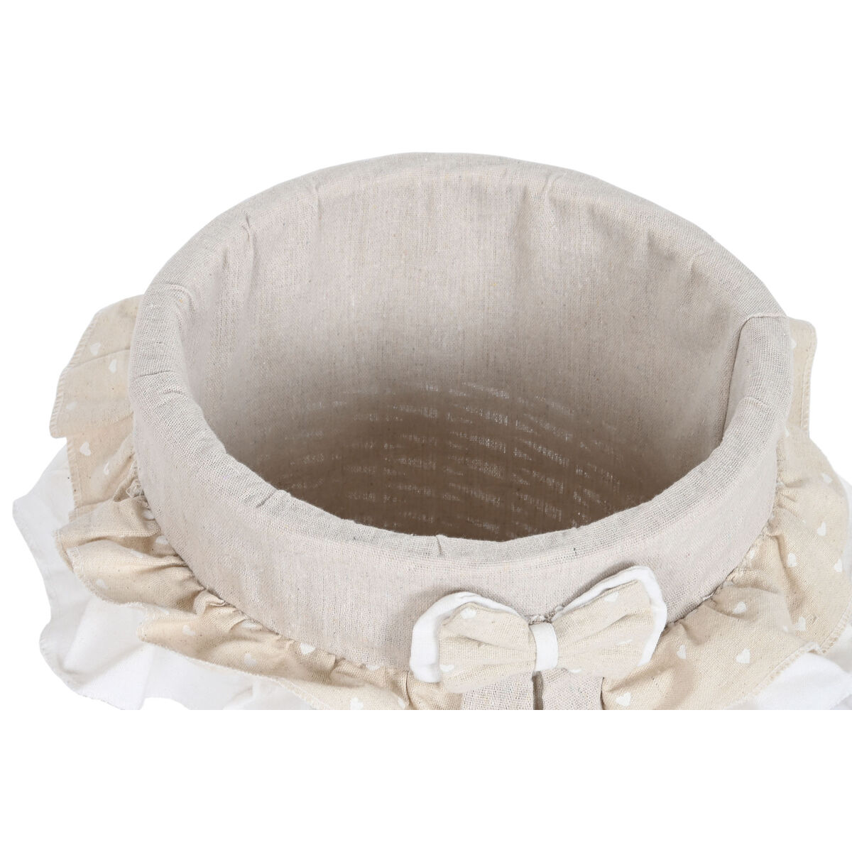Cesto para la Ropa Sucia Home ESPRIT Blanco Beige Mimbre Shabby Chic 45 x 45 x 68 cm 4 Piezas 2 S3057036_1